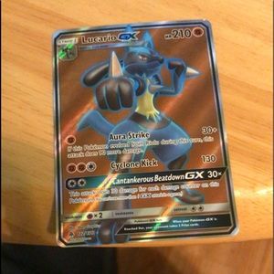 Pokémon single card lucario gx